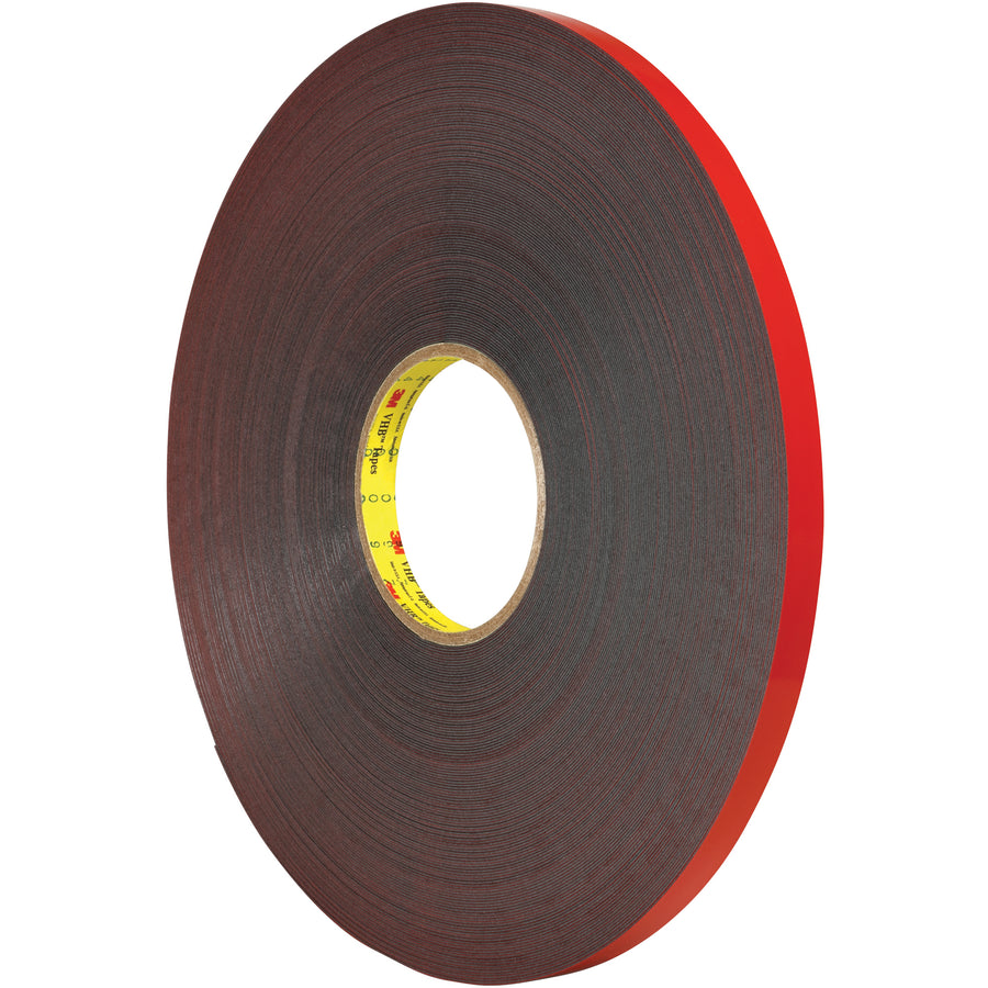 Industrial-grade VHB tape engineered to replace rivets, bolts, and permanent fasteners on your packing line. This 1" x 5 yard roll features 25 mil dark gray acrylic adhesive with exceptional conformability to irregular surfaces and mixed substrates. Moisture, solvent, and UV resistant across -40°F to 250°F for demanding production environments.