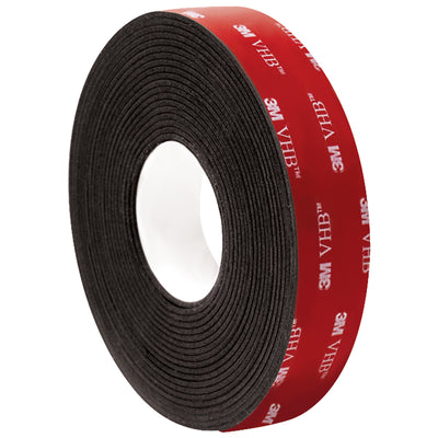 Industrial-grade 3M 5962 VHB very high bond tape engineered for packing line supervisors who demand permanent, non-removable seals on metal equipment and case closure applications. This 62-mil black acrylic foam tape withstands temperature extremes (-40°F to 250°F), moisture, UV, and solvents–ideal for high-performance case sealing without fasteners or mechanical closure.