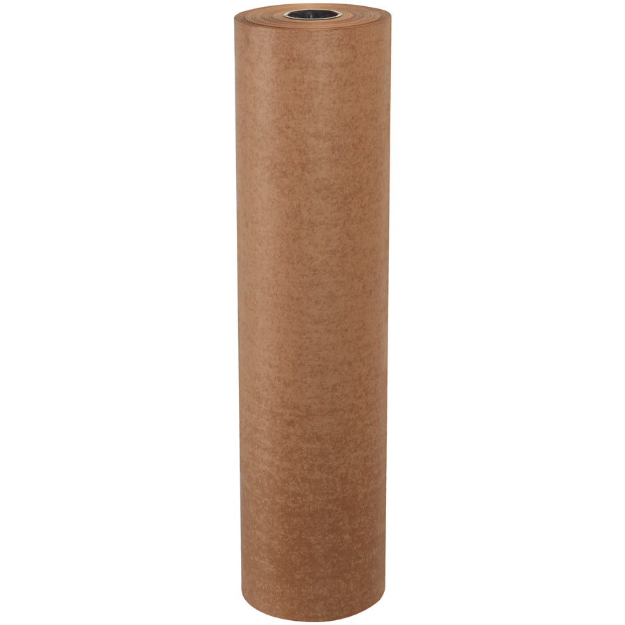 Protect your shipments with 36" x 1500' waxed kraft paper rolls that guard against fluids, moisture, and contaminants. Double-sided waxed, lightweight 30 lb. basis weight construction delivers non-abrasive coverage for delicate items. Made from 100% virgin kraft‚sold as individual rolls.