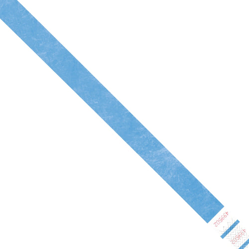 3/4 x 10 in Blue Tyvek Wristbands 500/Case WR101BE