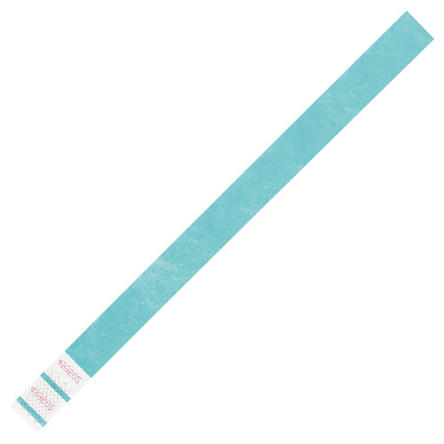 3/4 x 10 in Teal Tyvek Wristbands 500/Case WR101TL