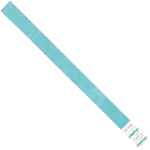 Durable, waterproof teal Tyvek wristbands deliver reliable ID identification for events, venues, and crowd control applications. Each 3/4