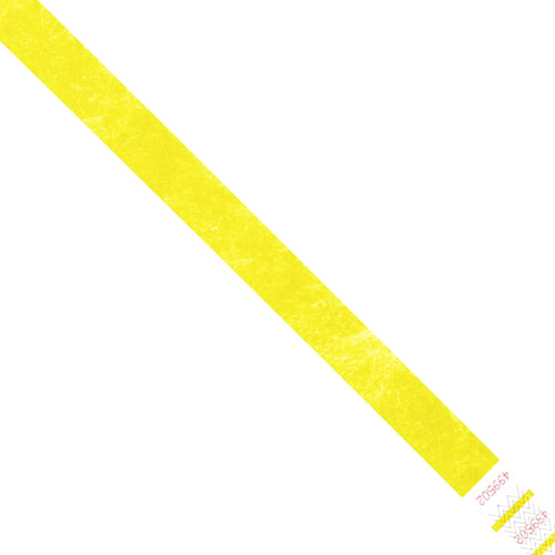 3/4 x 10 in Yellow Tyvek Wristbands 500/Case WR101YE