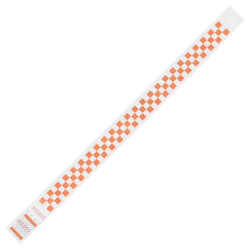 3/4 x 10 in Orange Tyvek Wristbands 500/Case WR103OR