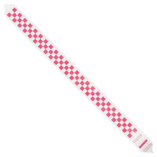 3/4 x 10 in Pink Tyvek Wristbands 500/Case WR103PK