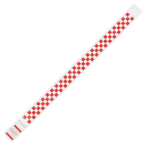 3/4 x 10 in Red Tyvek Wristbands 500/Case WR103RD