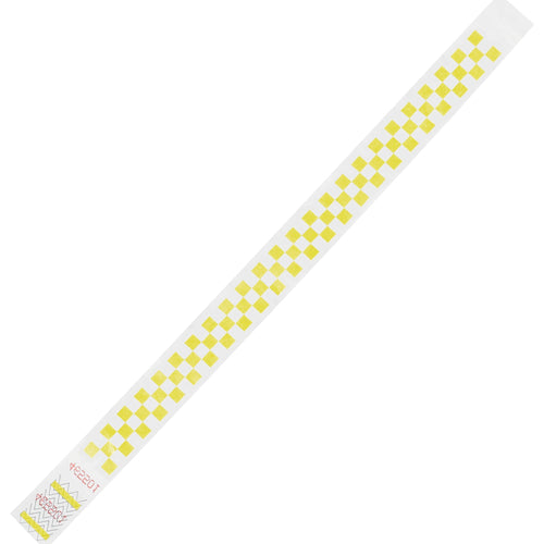 3/4 x 10 in Yellow Tyvek Wristbands 500/Case WR103YE