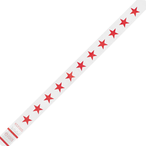 3/4 x 10 in Red Tyvek Wristbands 500/Case WR104
