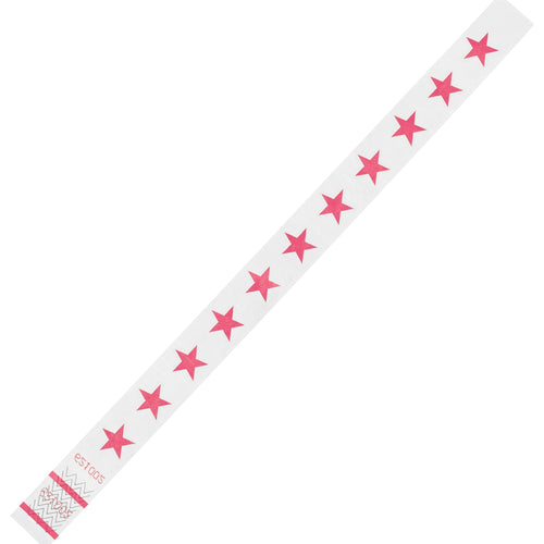 3/4 x 10 in Pink Tyvek Wristbands 500/Case WR104PK