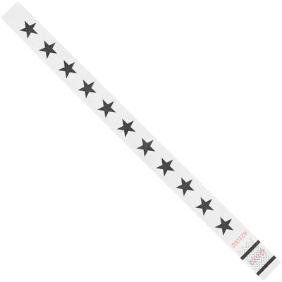 Durable 3/4" x 10" white Tyvek wristbands deliver waterproof, tear-resistant ID identification for events, crowd control, and access management. Sequentially numbered for easy tracking. Sold as case of 500 bands.