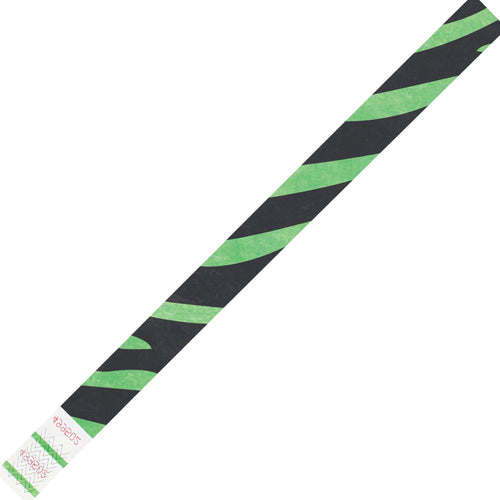 3/4 x 10 in Green Tyvek Wristbands 500/Case WR108GN