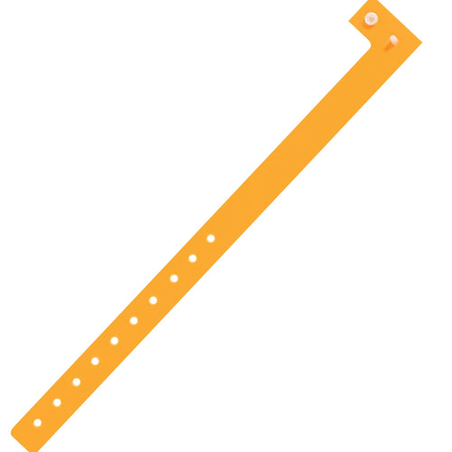 3/4 x 10 in Orange Plastic Wristbands 500/Case WR120OR