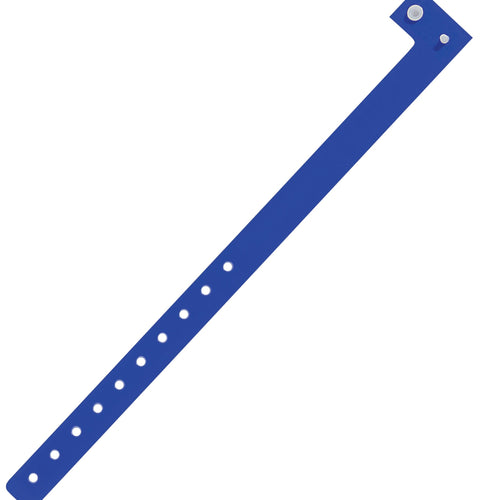 3/4 x 10 in Navy Plastic Wristbands 500/Case WR121NY