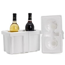 2 Bottle 750ml Foam Wine Shipper Inserts