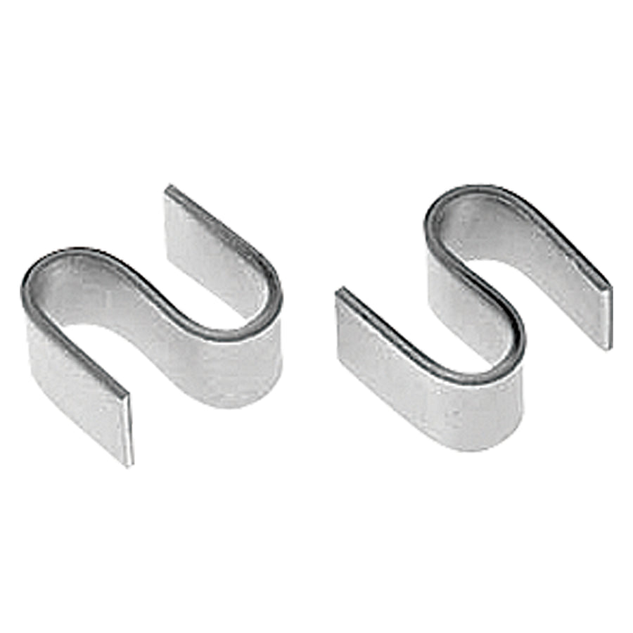 Durable metal S-Hooks are essential connectors for modular wire shelving systems. Each case includes 8 hooks sized for secure add-on unit installation. Industrial-grade material ensures long-lasting performance in warehouses, storage rooms, and commercial kitchens.