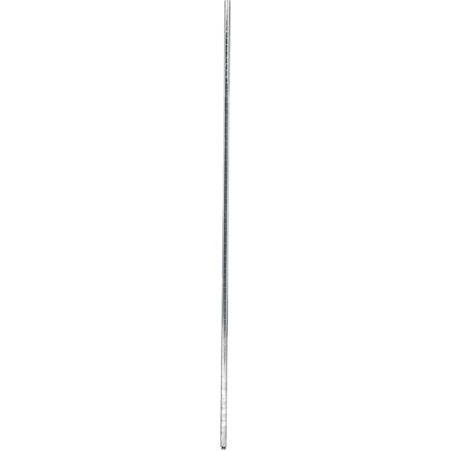 Replace or expand your adjustable open wire shelving with these durable 86" chrome poles. Sold in cases of 4, they provide reliable support for 86"H wire shelving units and help you maximize vertical storage efficiency. Industrial-grade chrome construction ensures long-lasting performance in demanding warehouse and retail environments.